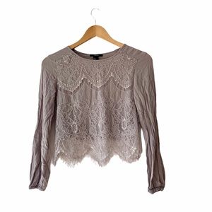 Forever 21 Lavender Lace Top